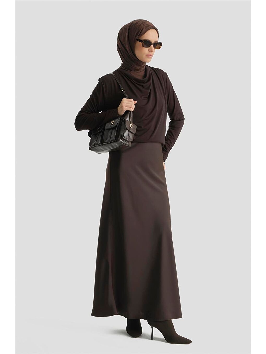 Kahverengi Degaje Örme Badi Acı Kahve-1