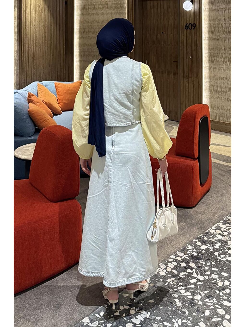 Kruvaz Kapama Jean Etekli Takım Buz Mavisi-2