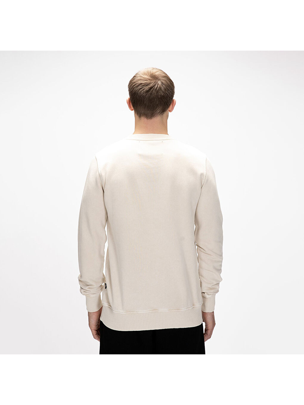 Dab Erkek Bej Bisiklet Yaka Sweatshirt-2