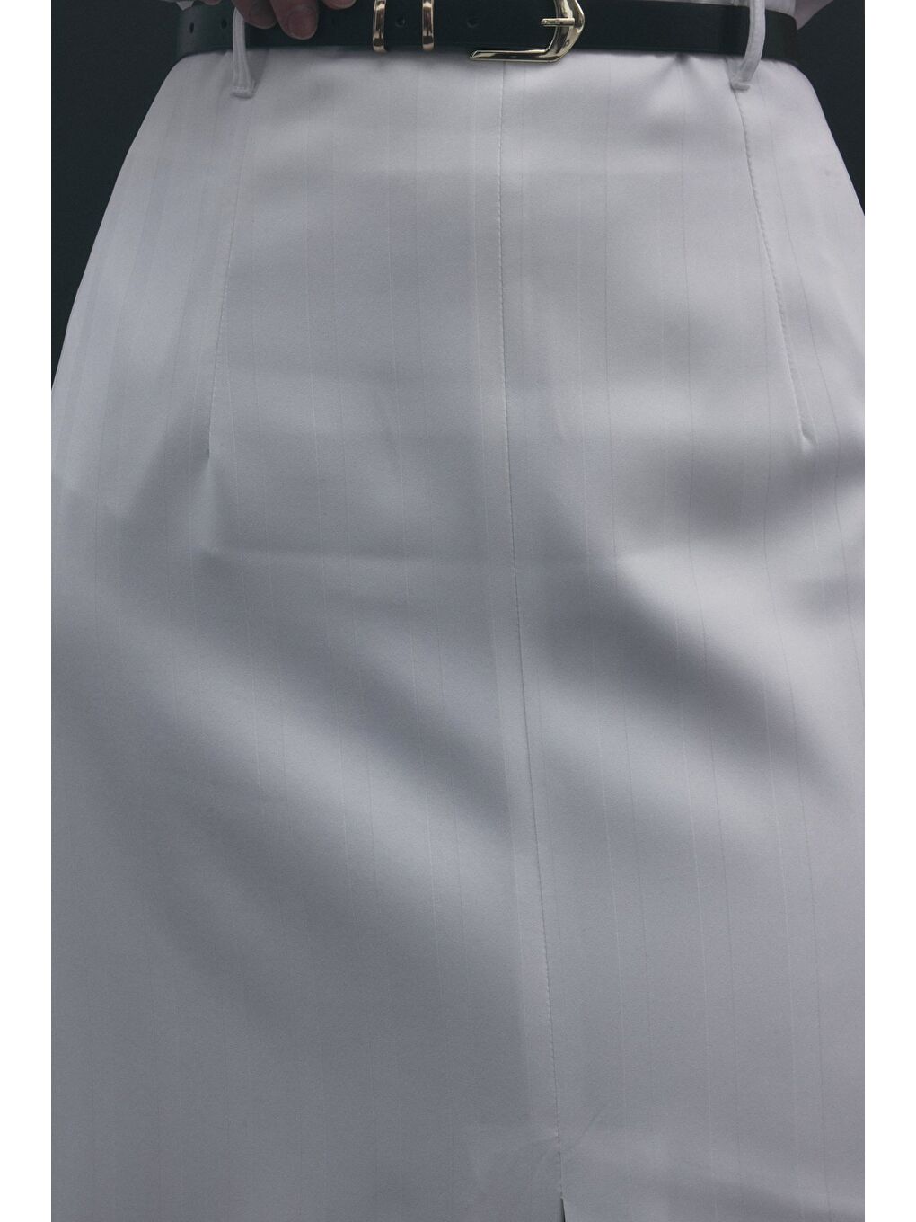 Anna Yırtmaçlı Etek - Ekru-4