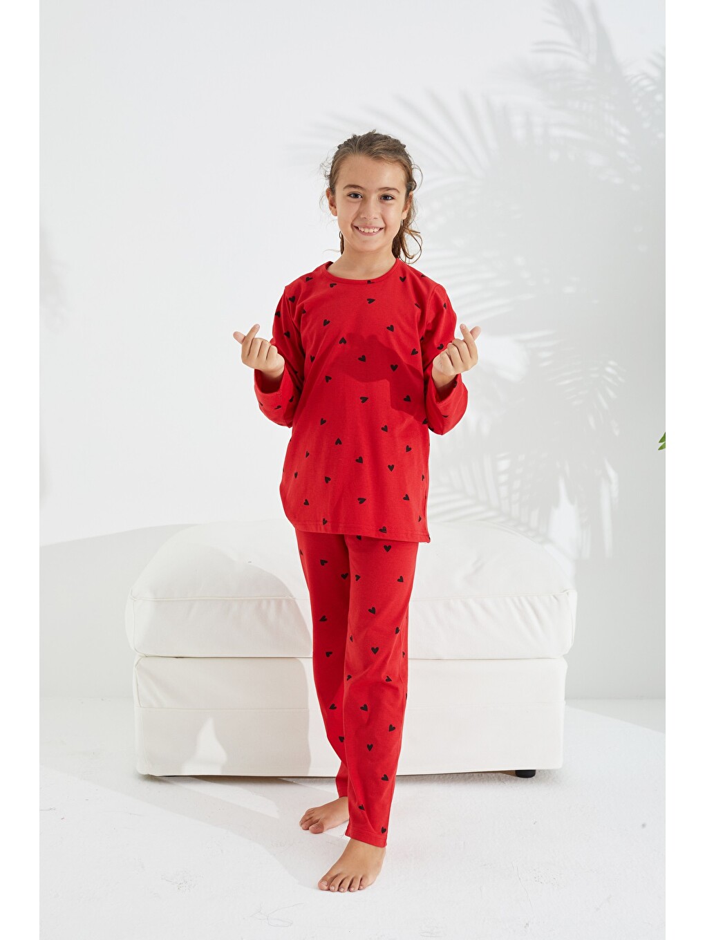 Kırmızı Pamuklu Pijama Takımı-3