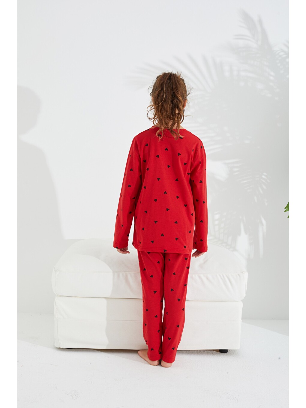 Kırmızı Pamuklu Pijama Takımı-4