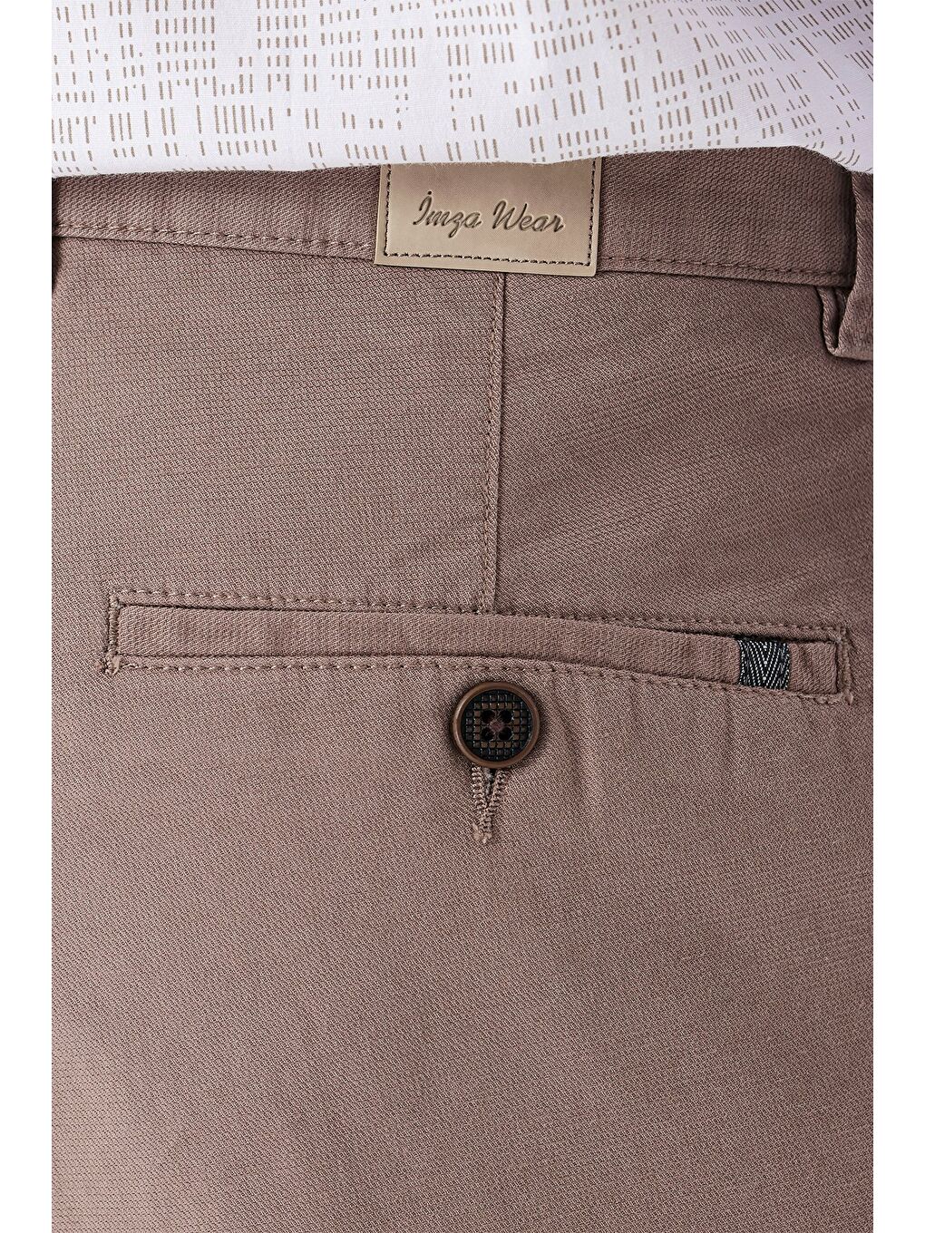Koyu Bej Pamuklu Yandan Cepli Casual Comfort Fit Chino Pantolon 1003235154-5