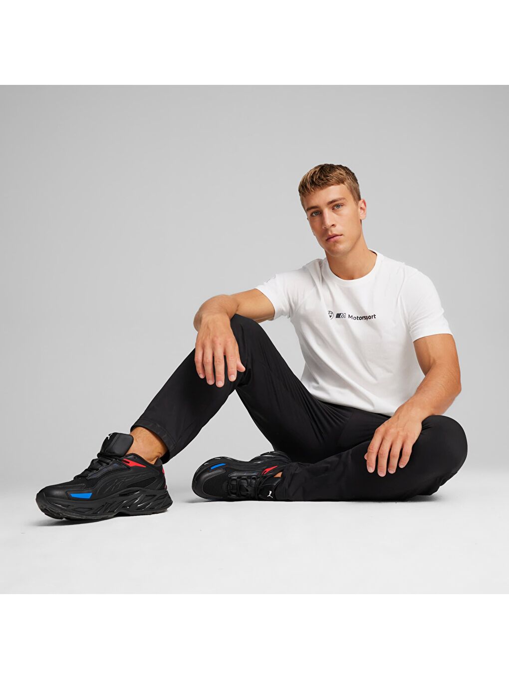 Beyaz BMW M Motorsport Logo GRAPHIC Erkek Tişört-2