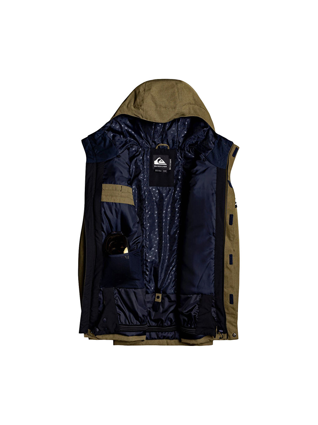 Haki Mission Solid Jk Erkek Kahverengi Snowboard Ceketi-1