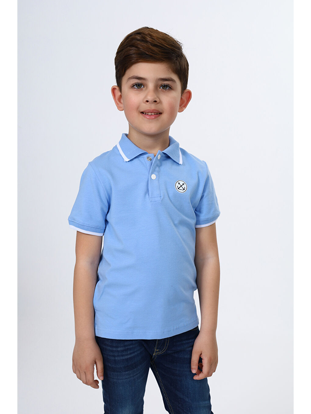 Mavi Erkek Çocuk Baskılı Tişört-3