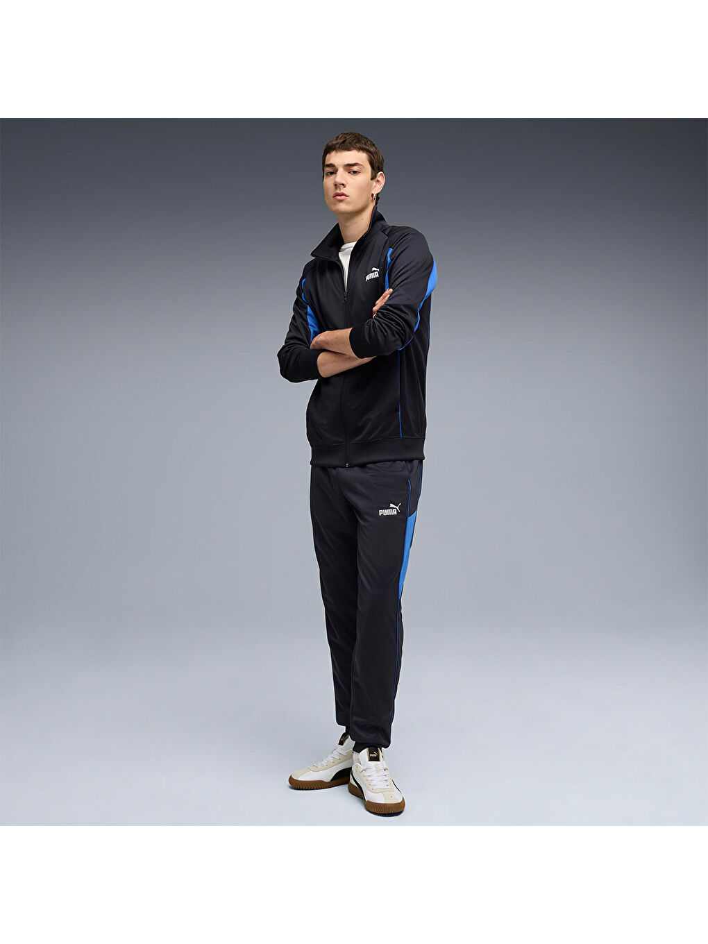 Sport Poly Track Erkek Lacivert Dik Yaka Ceket-2