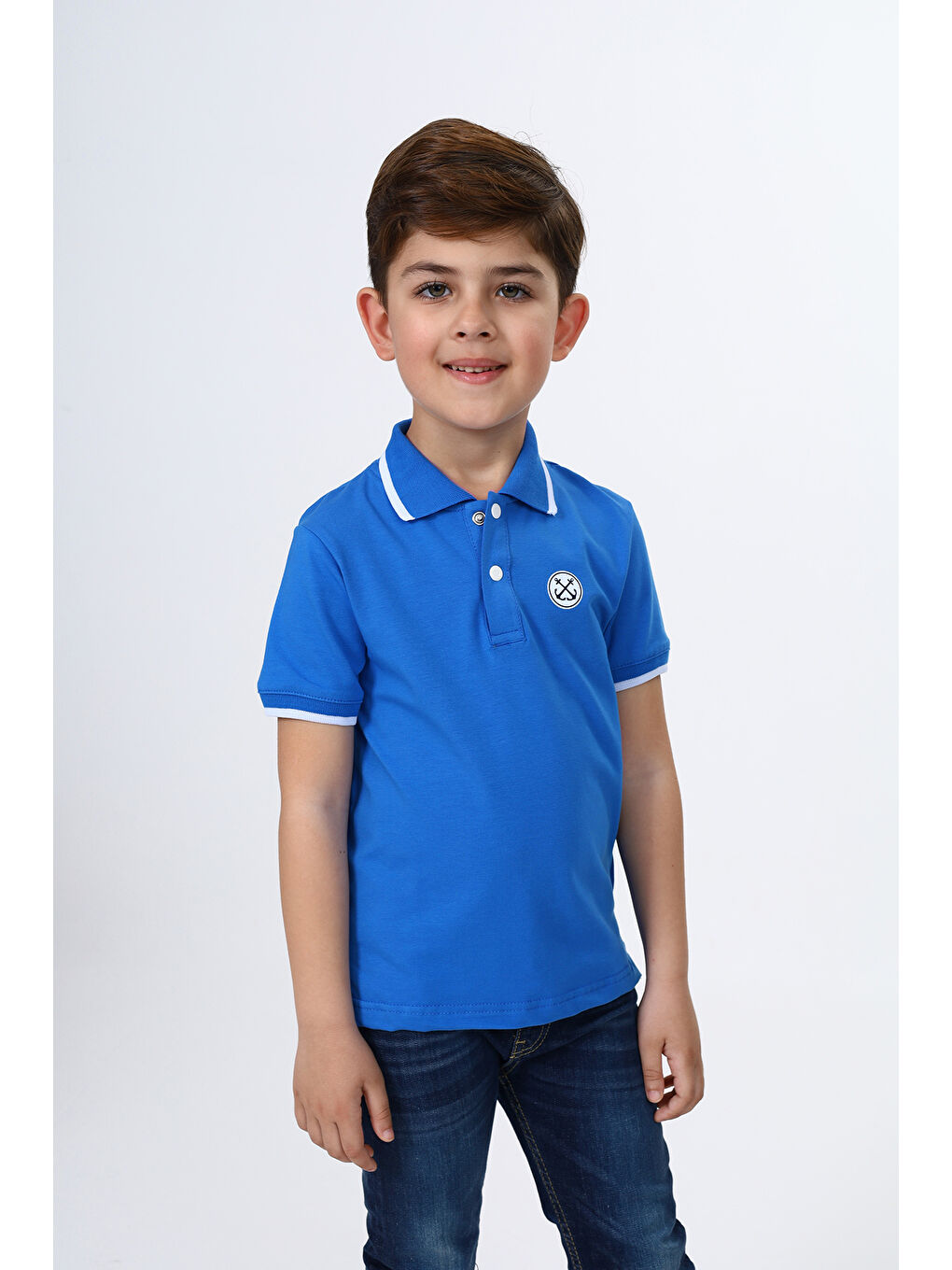 Mavi Erkek Çocuk Baskılı Tişört