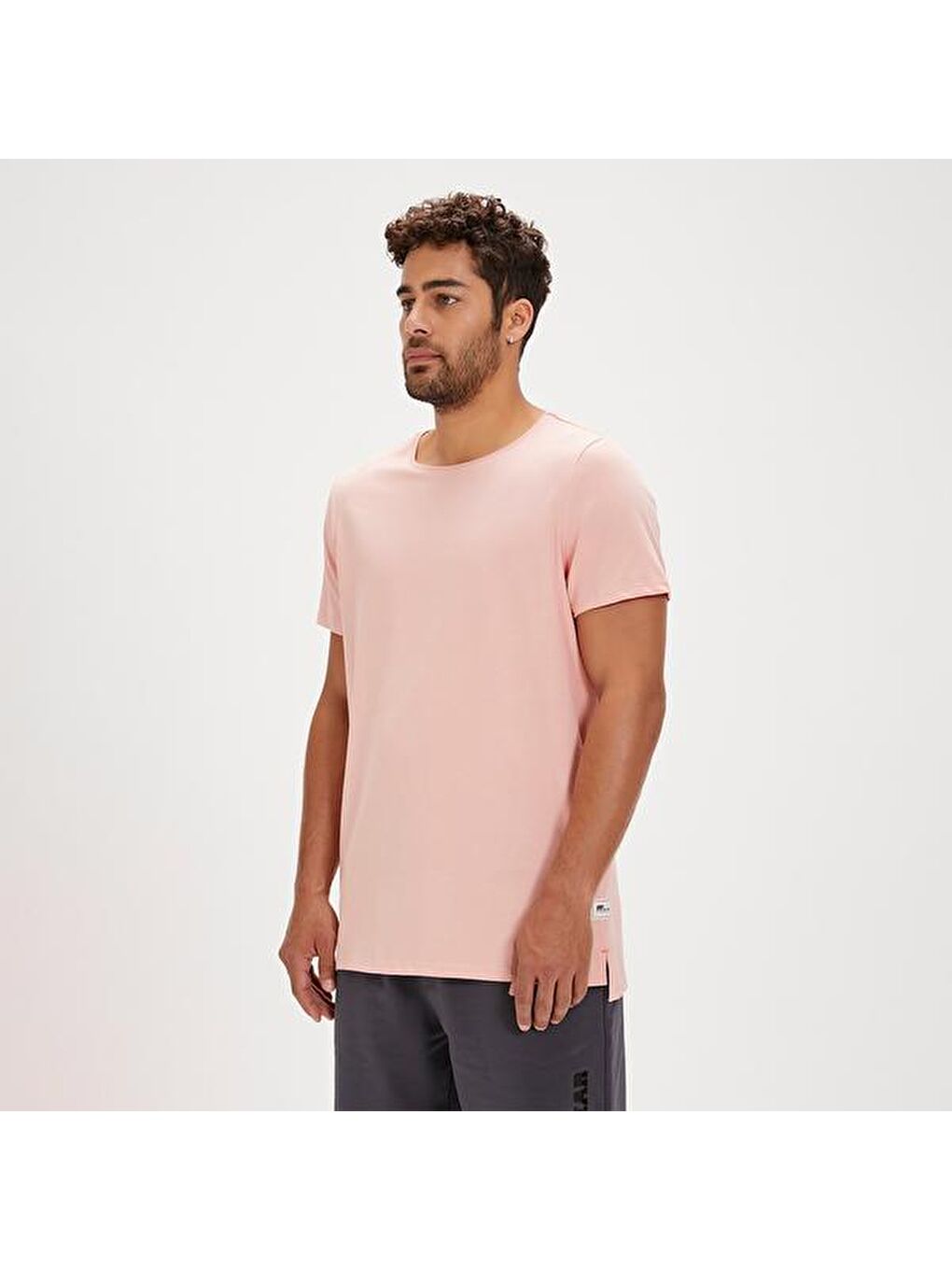 Major Erkek Pembe Yuvarlak Yaka Tişört