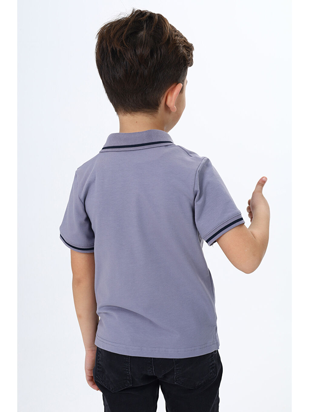 Gri Erkek Çocuk Baskılı Tişört-2