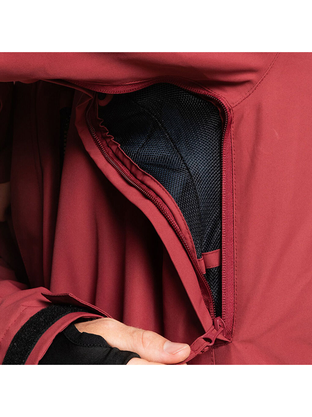 Kırmızı Mission Solid Erkek Snowboard Ceketi-4