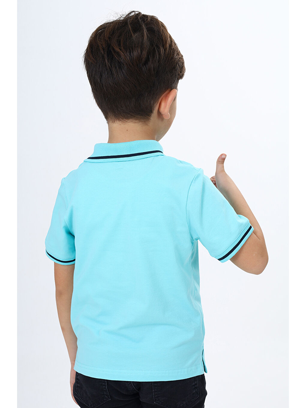 Turkuaz Erkek Çocuk Baskılı Tişört-2
