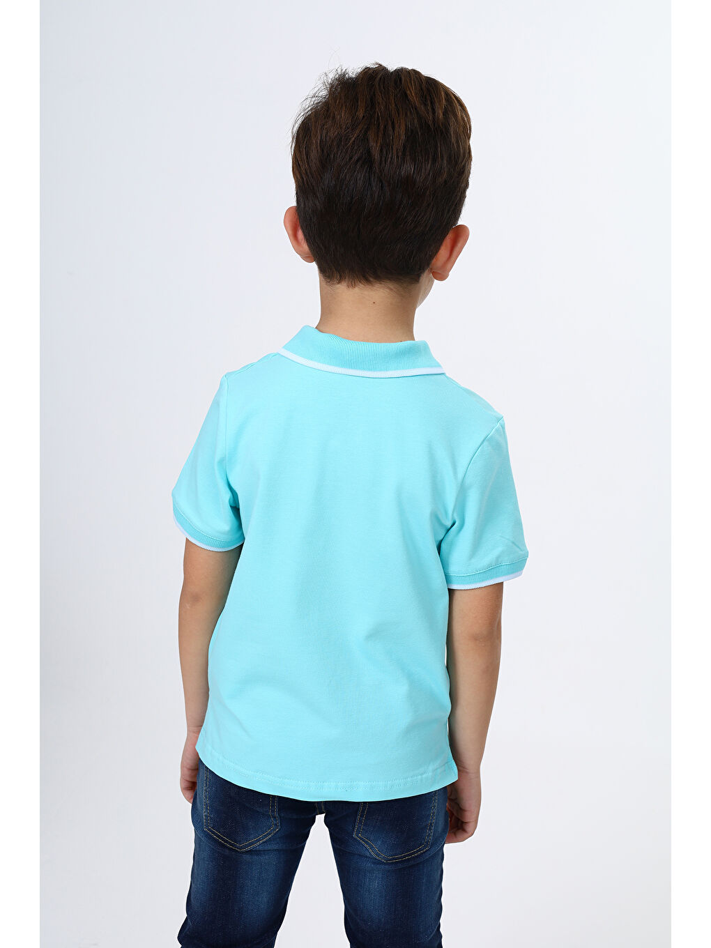 Turkuaz Erkek Çocuk Baskılı Tişört-2