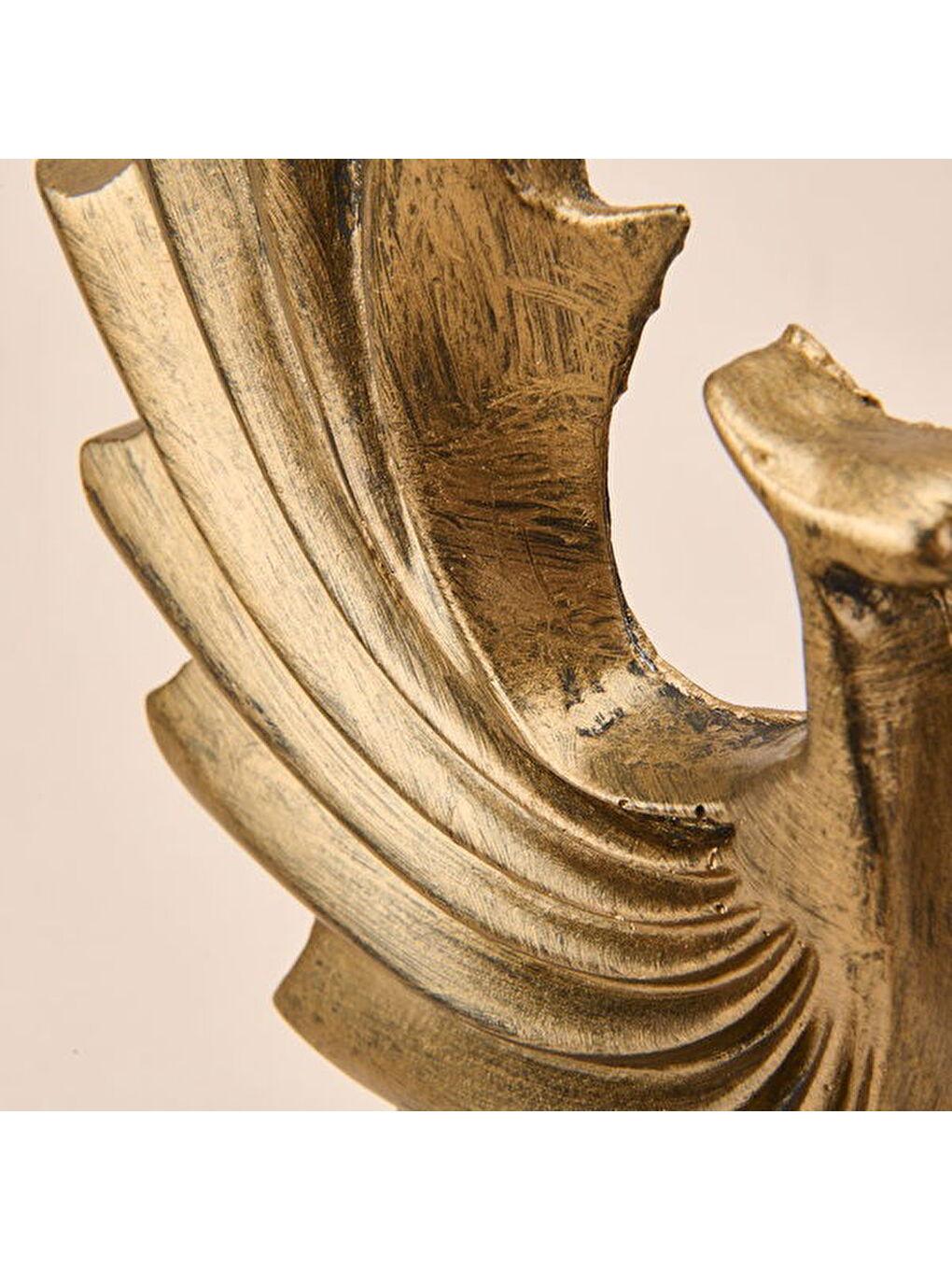 Sarı Deco Dragon 2'li Dekor - Gold - 32 cm-1