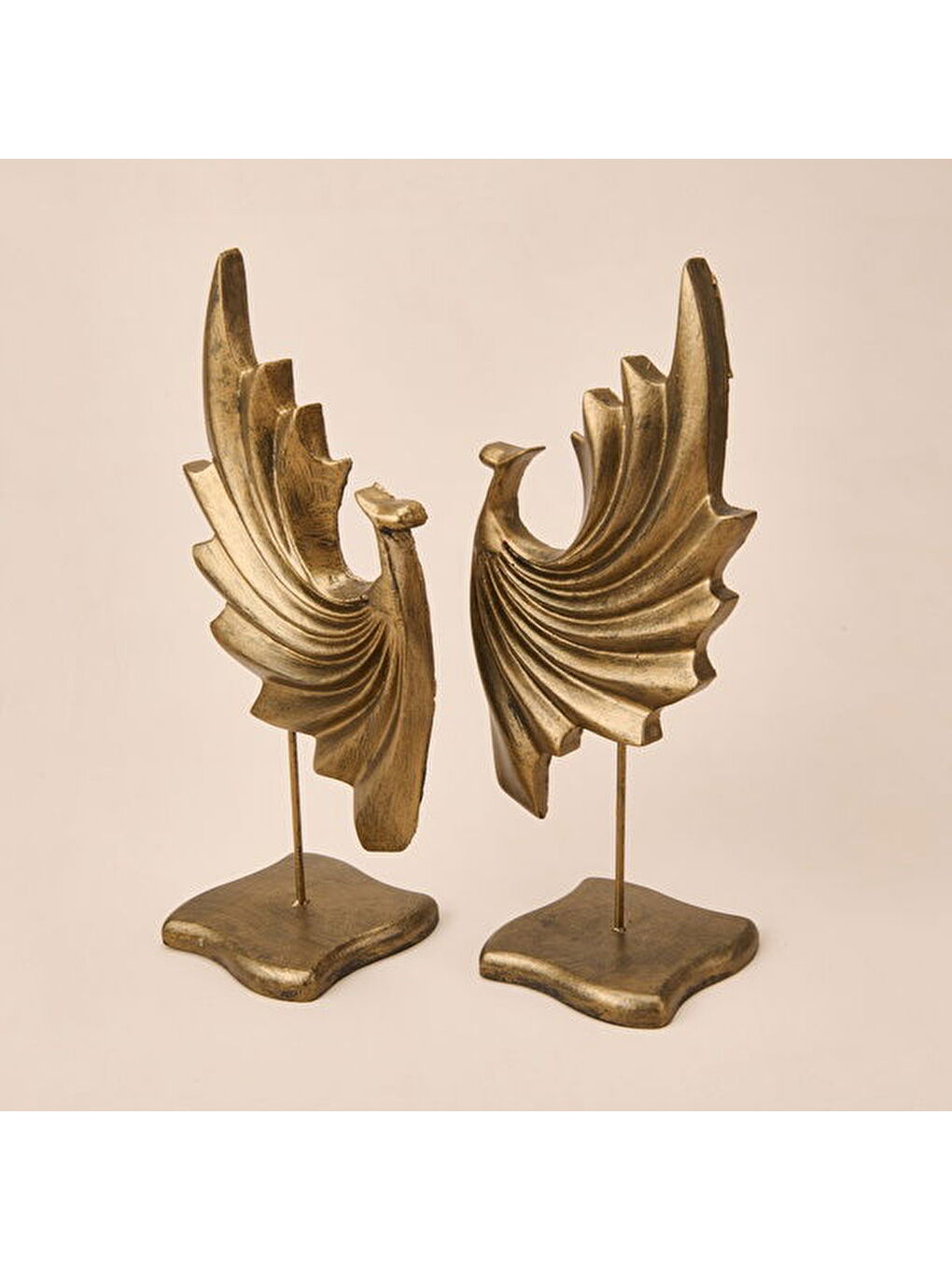 Sarı Deco Dragon 2'li Dekor - Gold - 32 cm-3