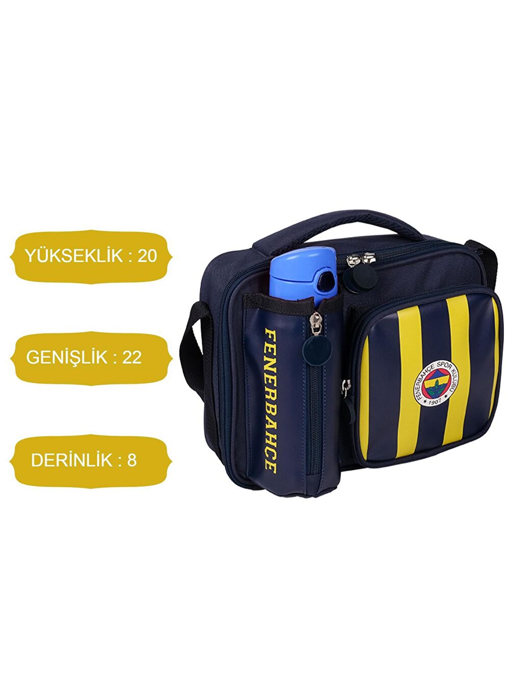 2 Bölmeli Çubuklu Suni Deri Anaokulu Çantası+ Beslenme Çantası-4