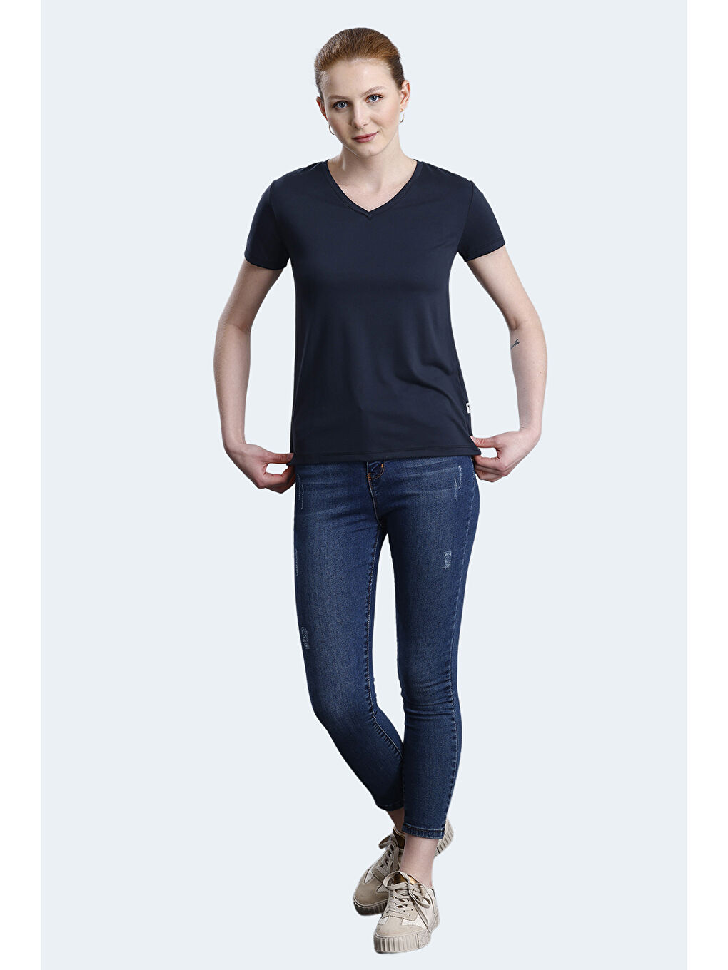 SLAZENGER PERICAS Kadın Tişört Koyu Gri - 6