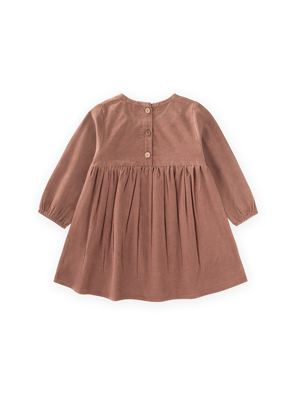 Kahverengi Kadife Elbise 1-8 Yaş A.Kahve-1