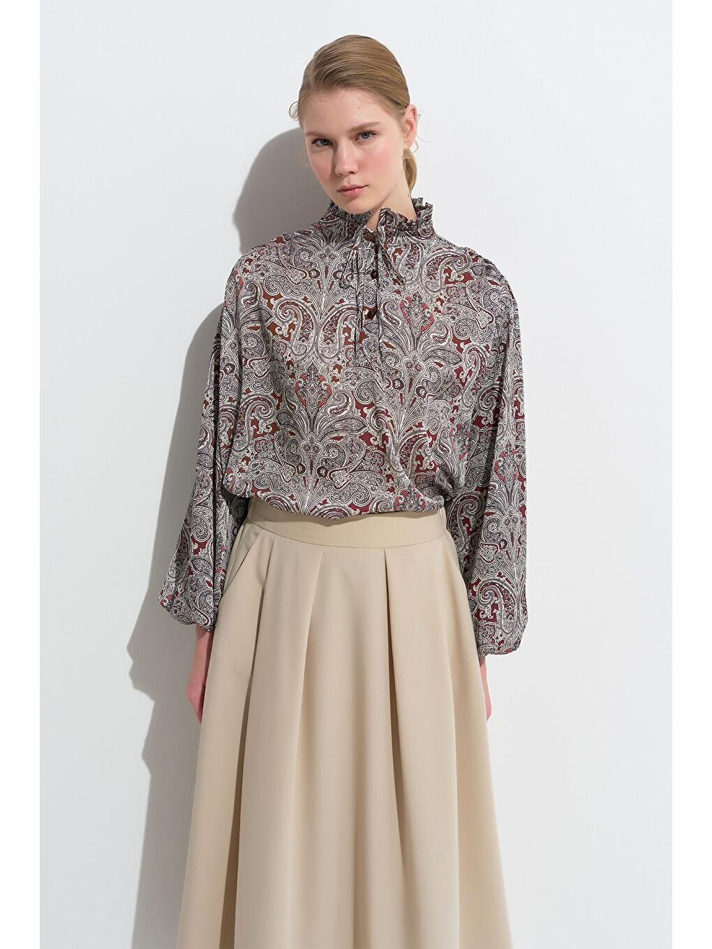 Bej Poli Pilikaşe Etek Taş-2