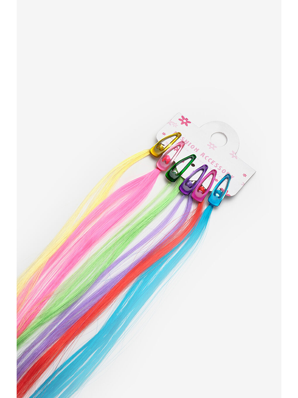 Karışık Çok Renkli Saçlı 6'lı Kız Çocuk Çıt Çıt Toka-1