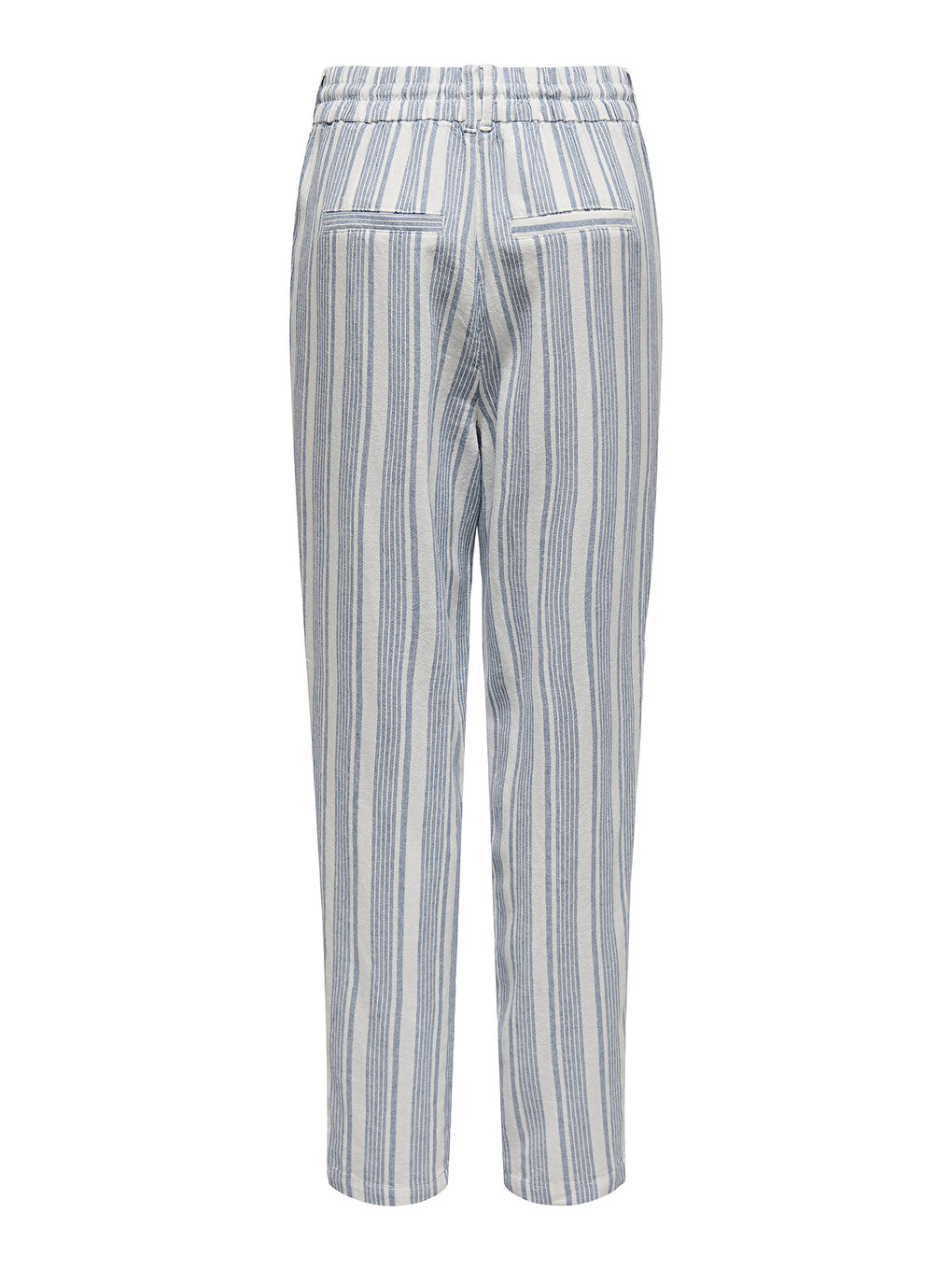 Mavi Onlcaro-Poptrash Keten Karışımlı Comfort Fit Normal Bel Düz Paça Pantolon 15278710-3