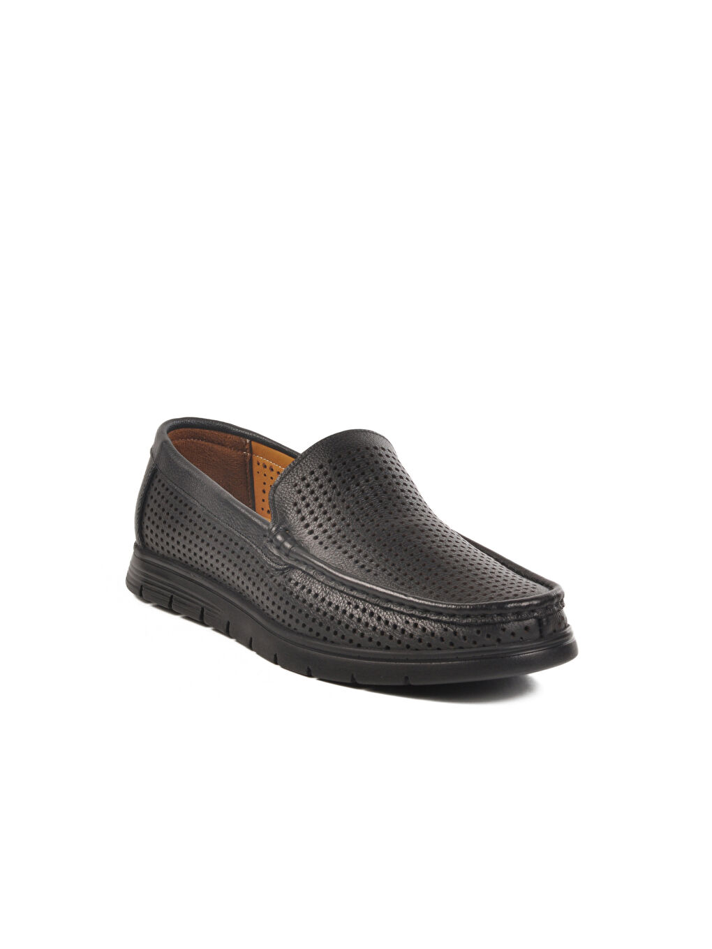 Siyah Hakiki Deri Jel Taban Anatomik Erkek Casual Ayakkabı Gmz 001 M-2