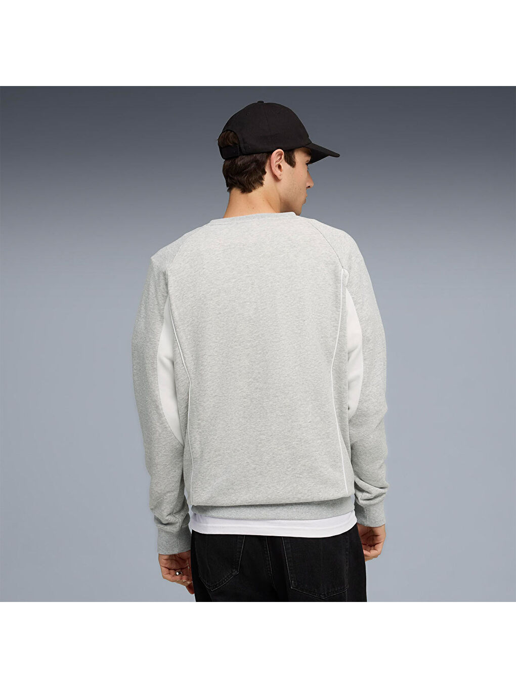 Sport Crew Erkek Gri Bisiklet Yaka Sweatshirt-1