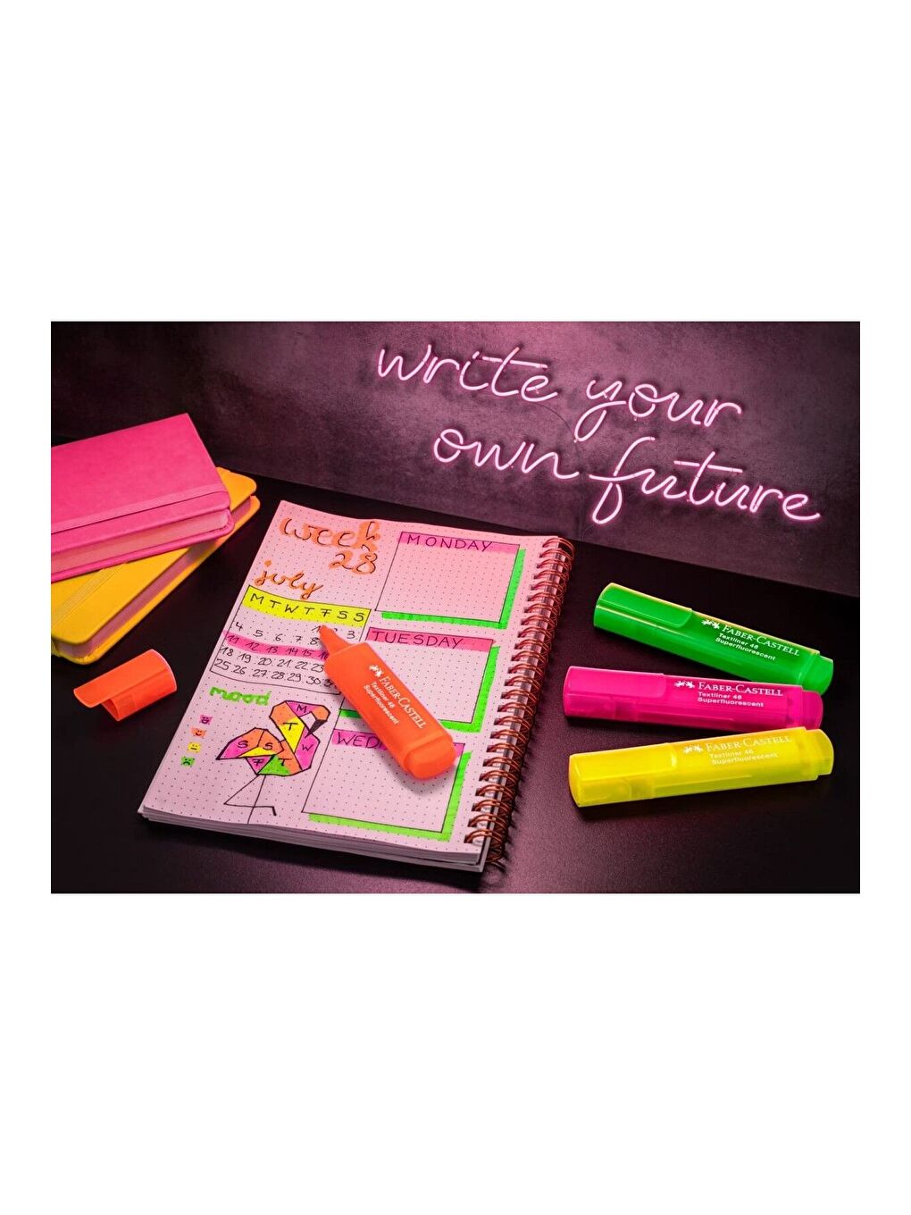 Textliner 46 Şeffaf Gövde GenZ 4'lü Fosforlu Kalem Seti, Su Bazlı Mürekkep, Ergonomik Tasarım-1