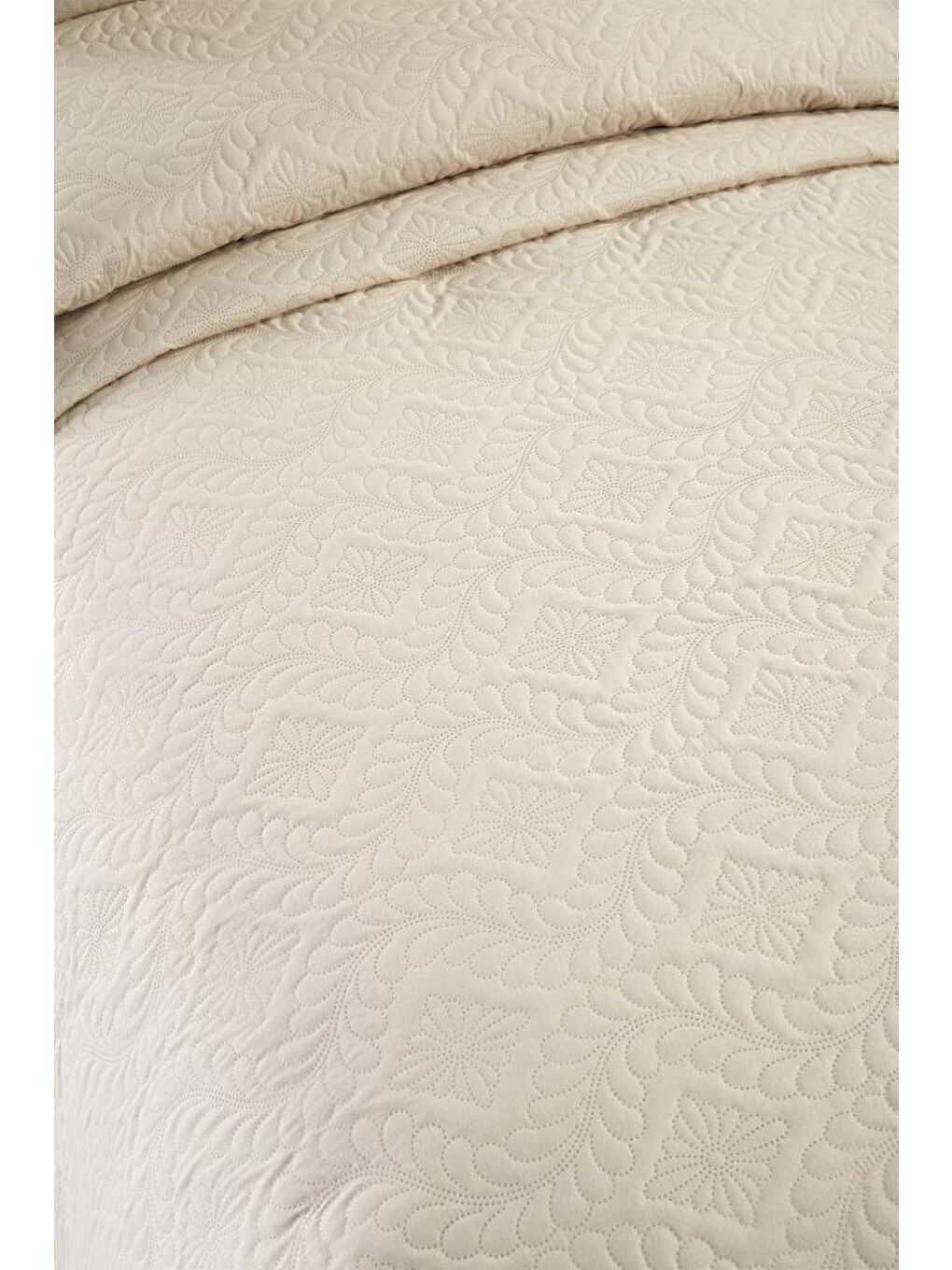 Ultrasonik Kapitoneli Elite Tek Kişilik Yatak Örtüsü Bej-4