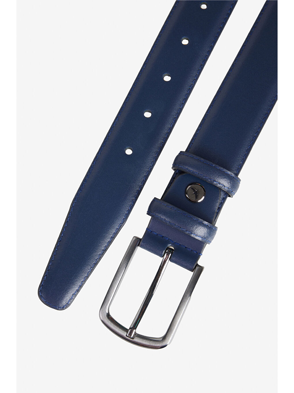 Erkek Lacivert %100 Deri Klasik Kemer-1