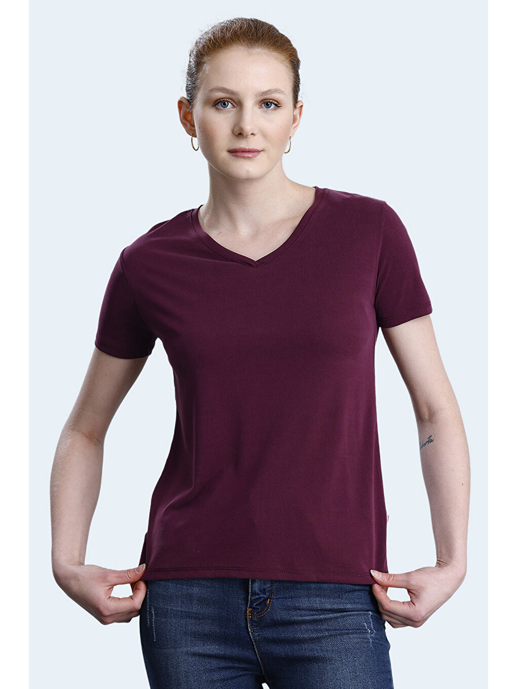 SLAZENGER PERICAS Kadın Tişört Mürdüm - 3
