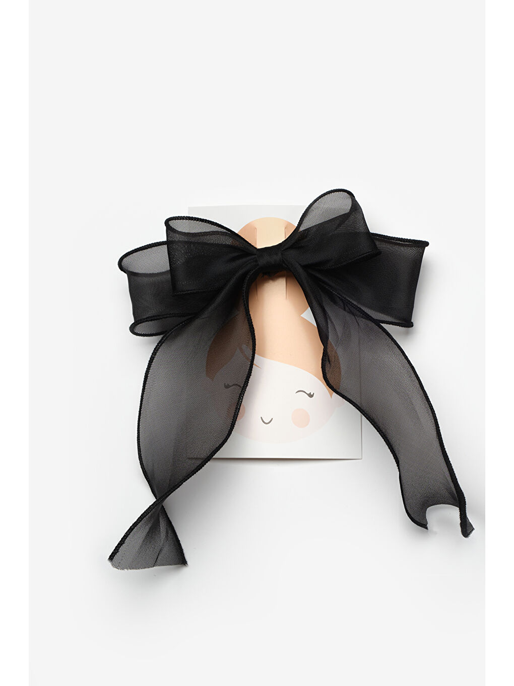 Siyah Kuyruklu Fiyonk Kız Çocuk Otomatik Toka