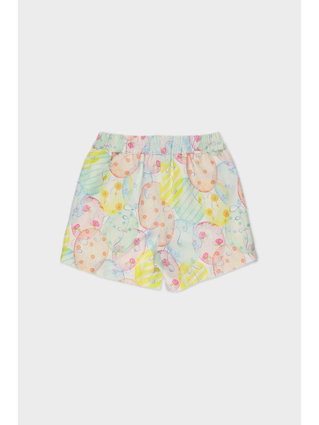 Kız Bebek Desenli Beyaz Şort-1