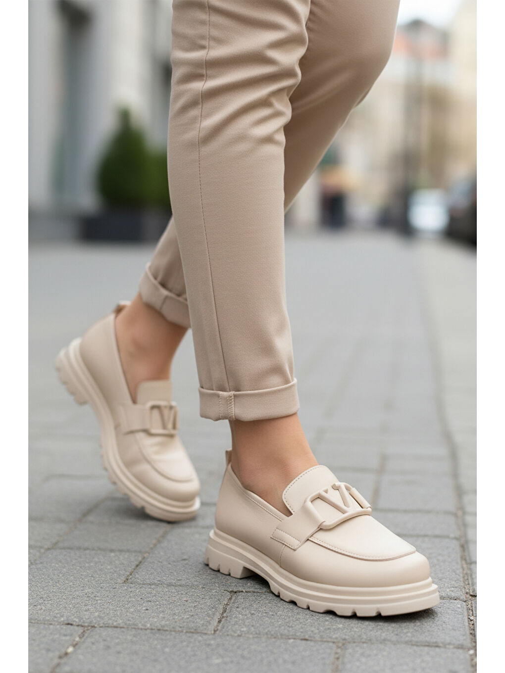 Bej Hafif Esnek Kadın Casual Ayakkabı 2644 Z-2