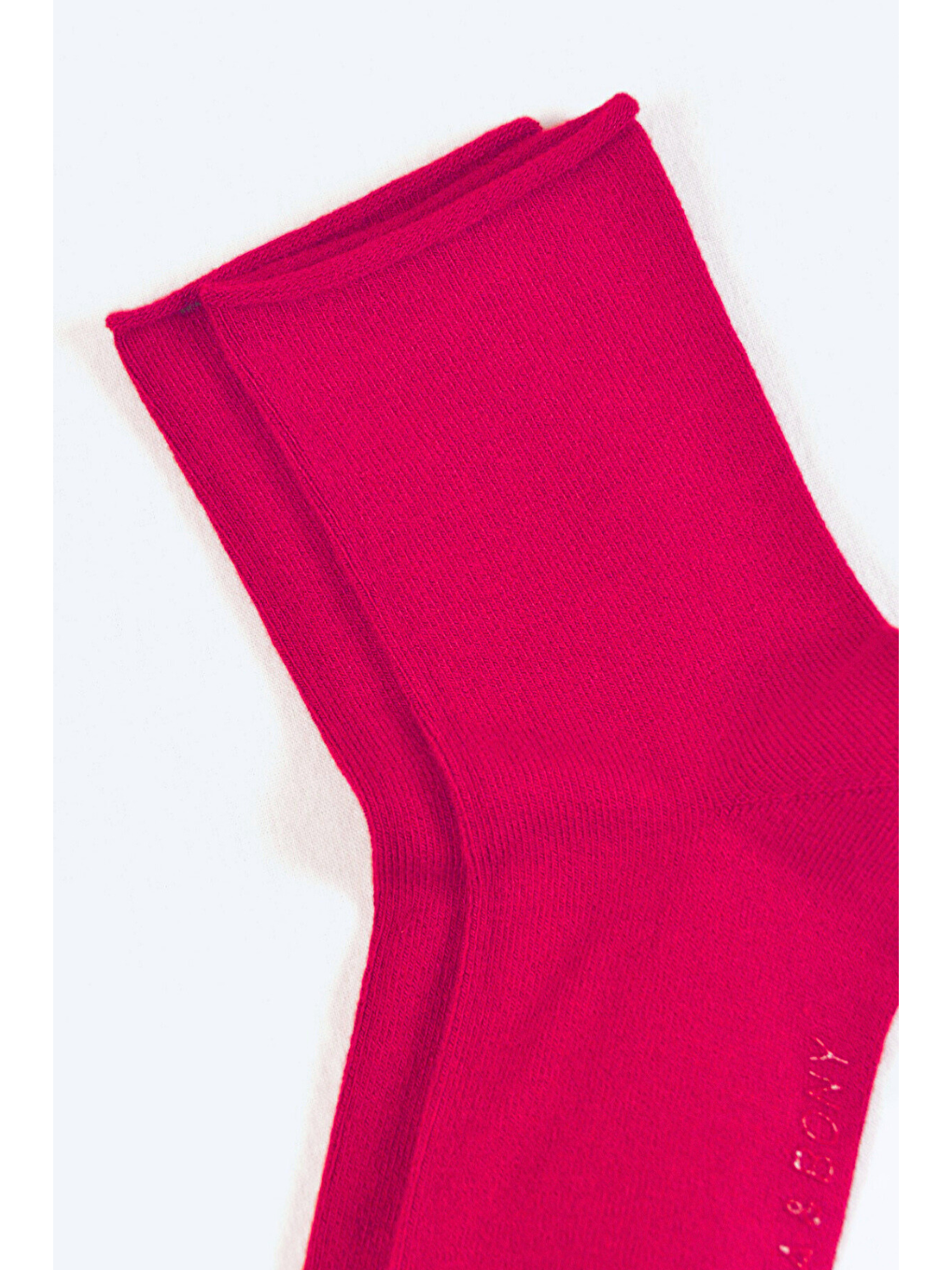 Kız Çocuk Lastiksiz Modal Soket Çorap Koyu Pembe-1