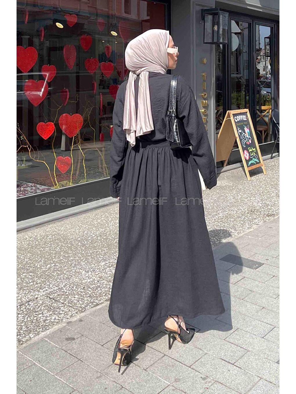 Pera Keten Etekli Takım Siyah-3