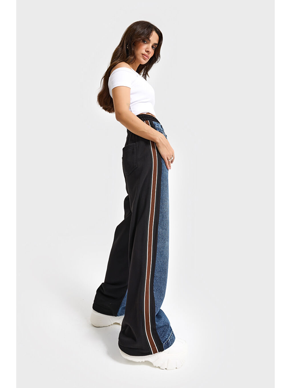 Mavi Kadın Koyu Jean Rengi 2w5-5 Straight Fit Bol Kesim Tasarım Denim Jean-4