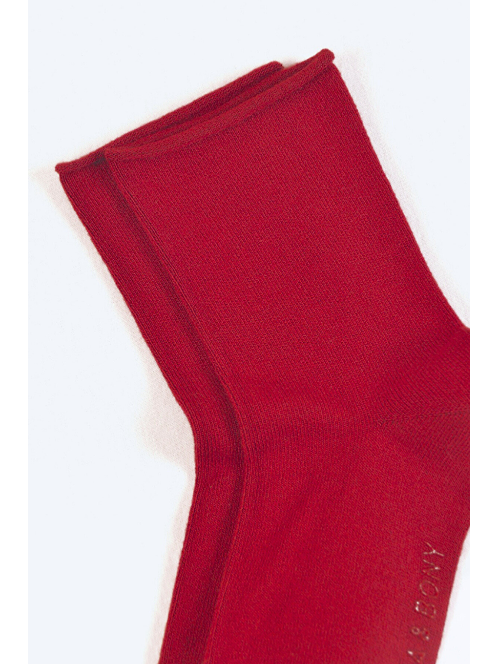 Kız Çocuk Lastiksiz Modal Soket Çorap Kırmızı-1