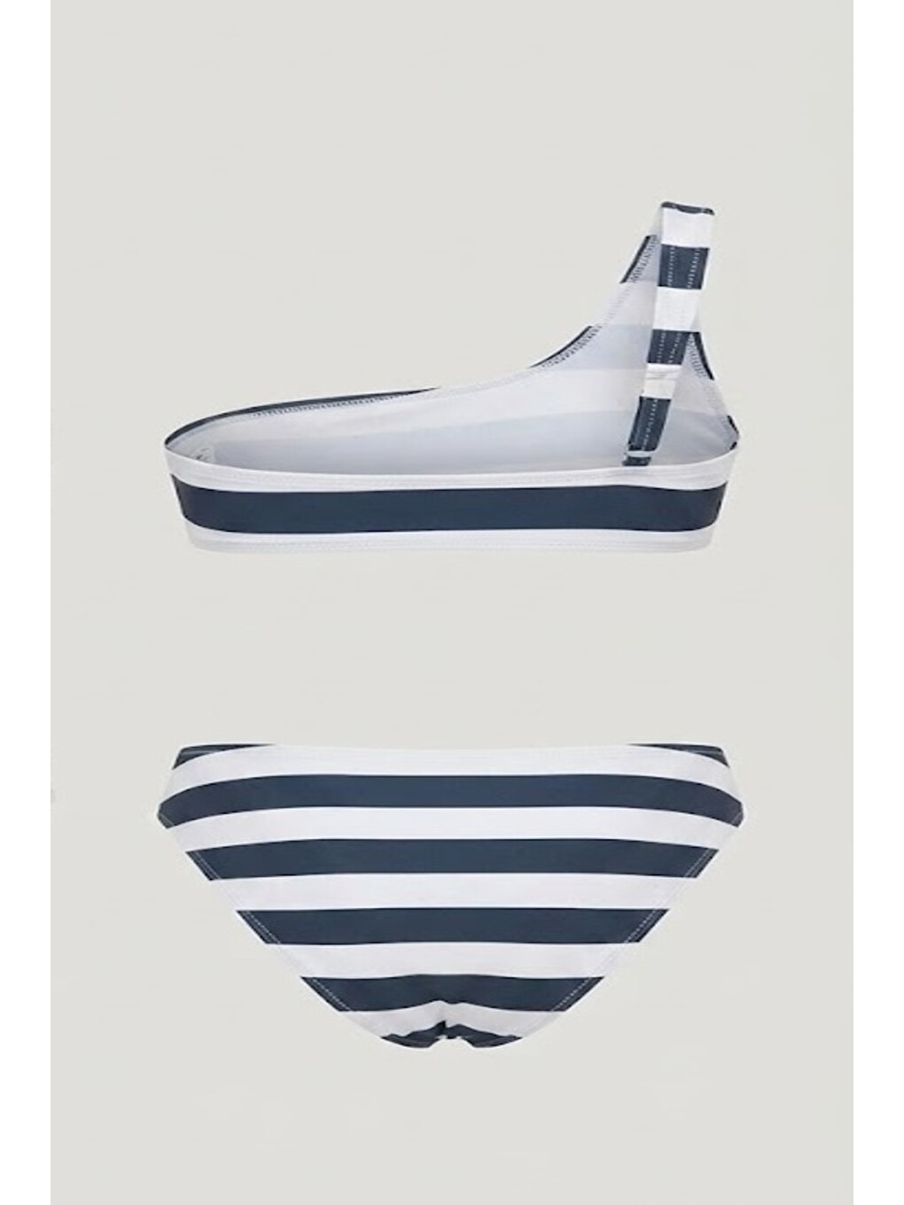 Tek Omuz Bikini Takım 3280 Siyah/beyaz-1