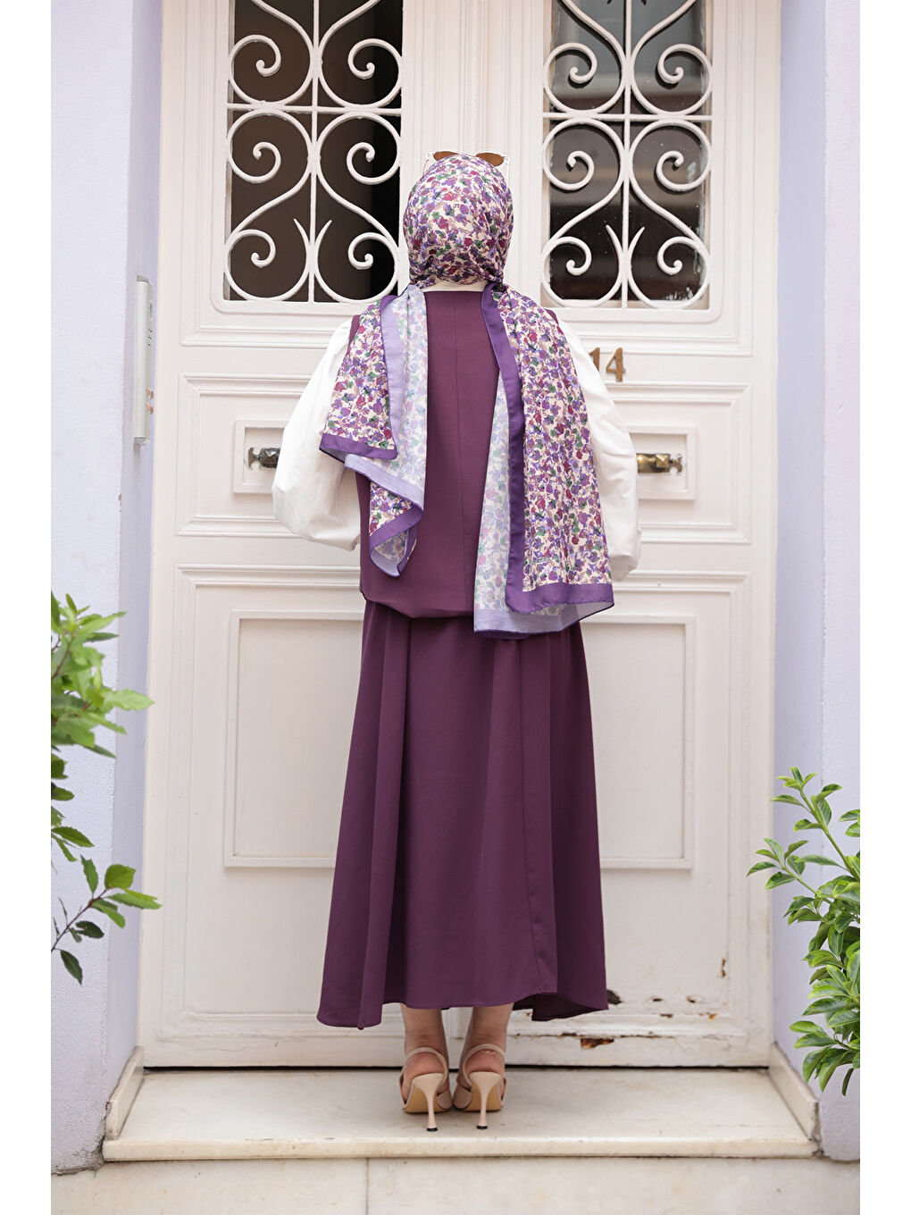 Kadın Yelekli Takım Mor-4