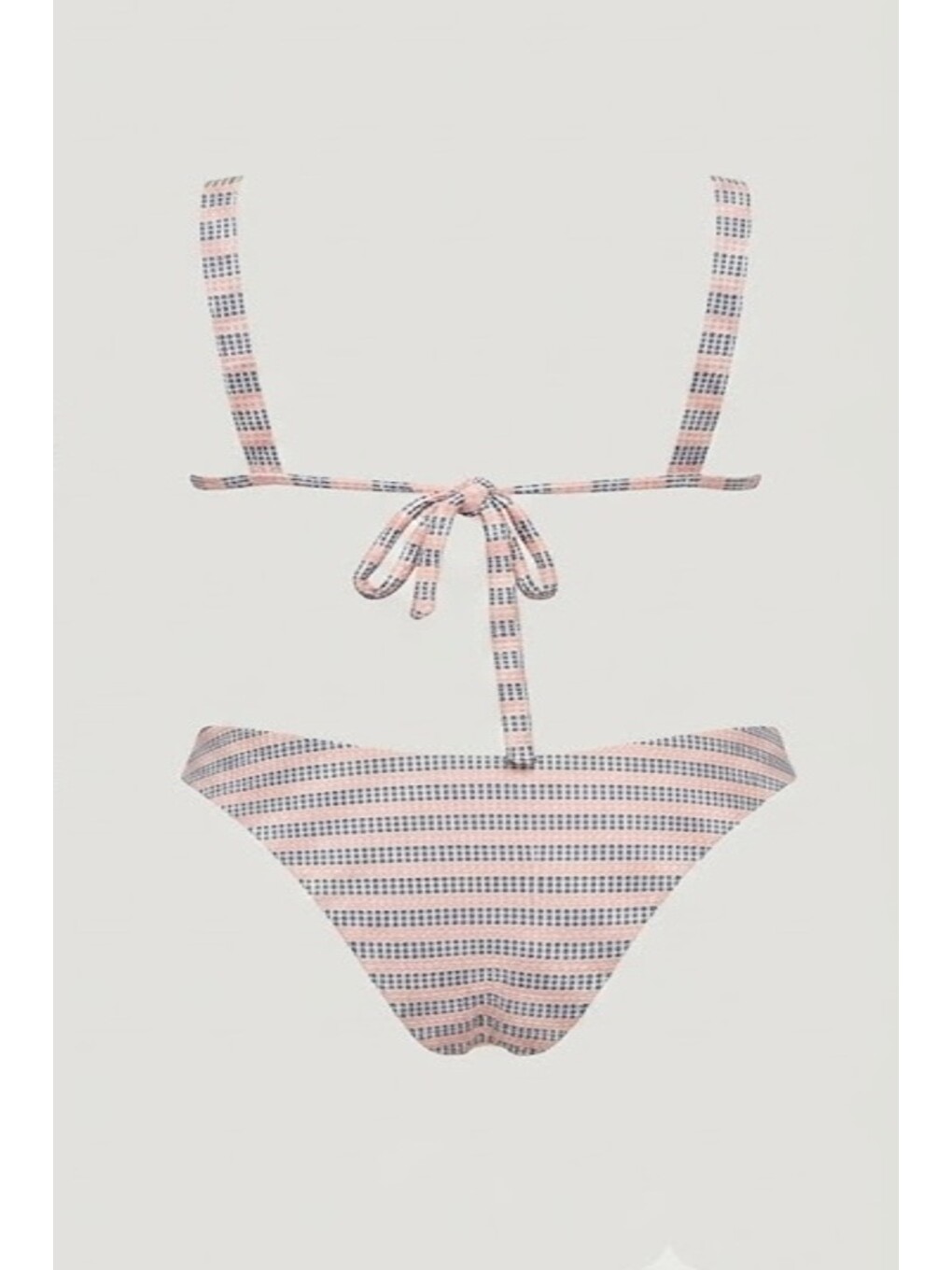 Pembe Halka Detay Bikini Takım 3283 Somon/siyah-1