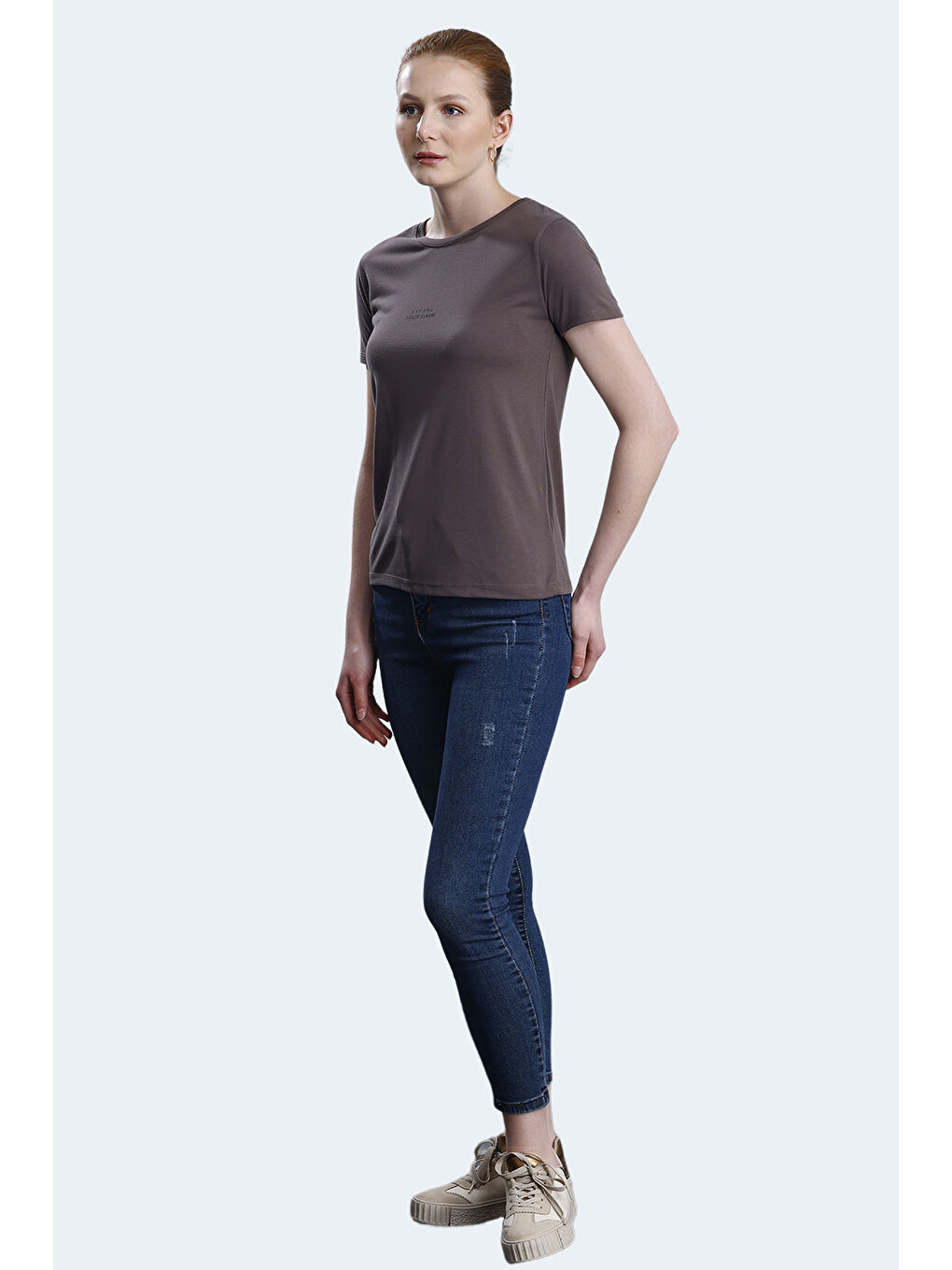 SLAZENGER Kahverengi PAYTONS Kadın Tişört Kahve - 6