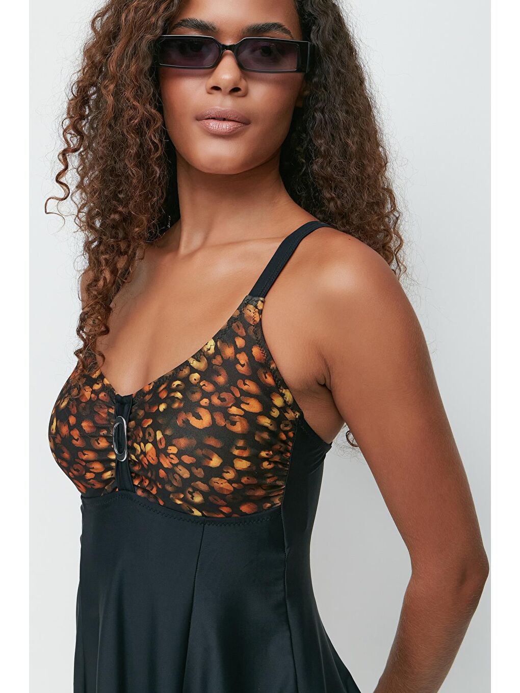 Elbise Mayo 7764 Siyah/Kahverengi-1