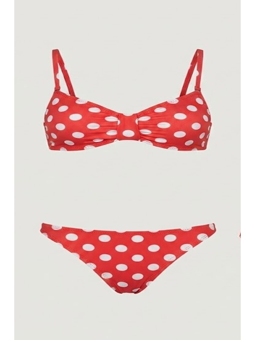 Straplez Bikini Takım 3231 Kırmızı/beyaz