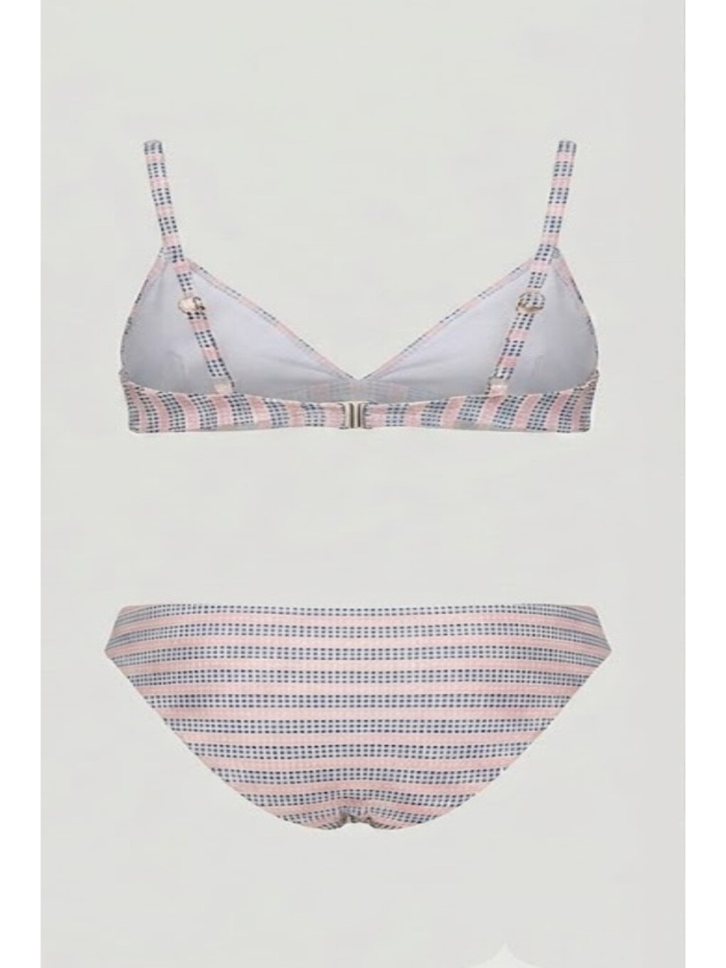 Pembe Üçgen Bikini Takım 3284 Somon/siyah-1