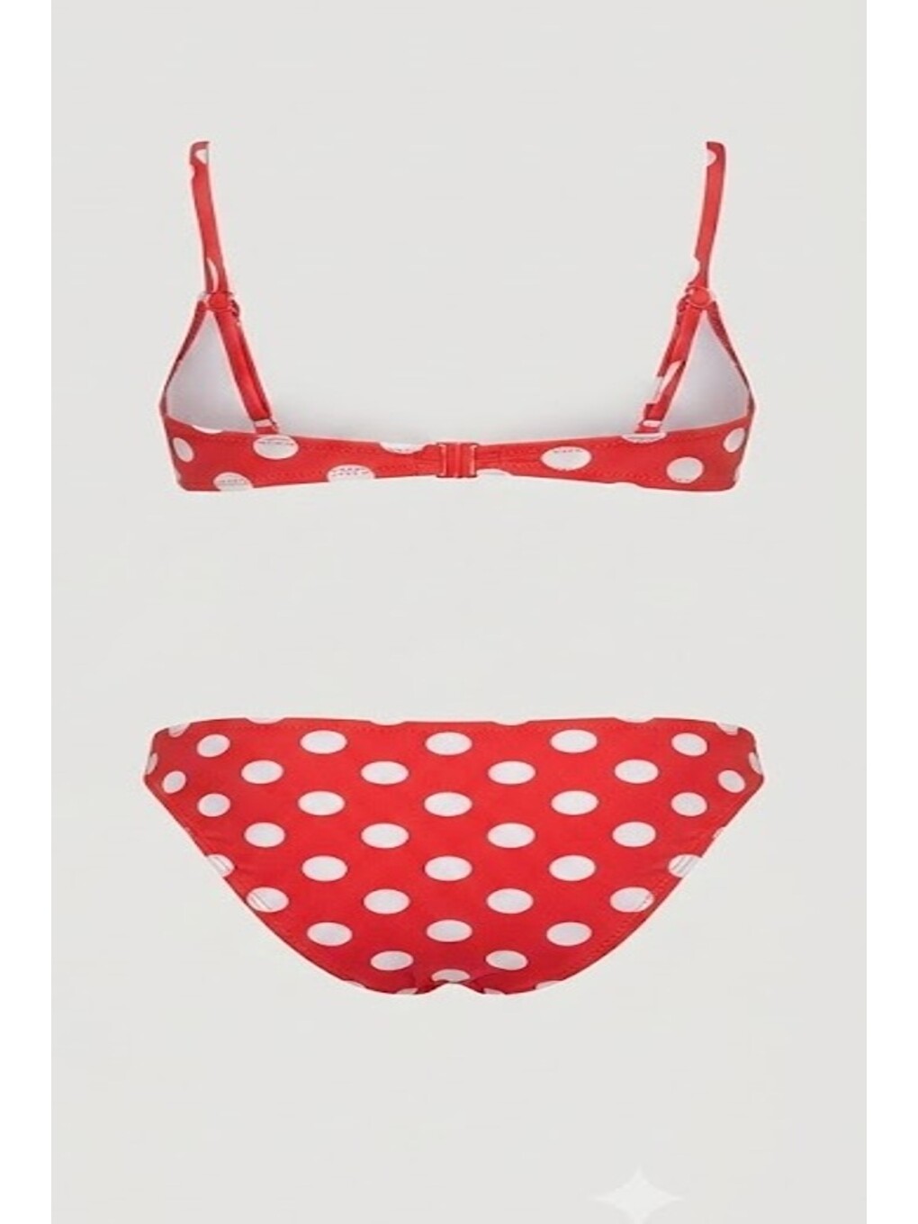 Straplez Bikini Takım 3231 Kırmızı/beyaz-1