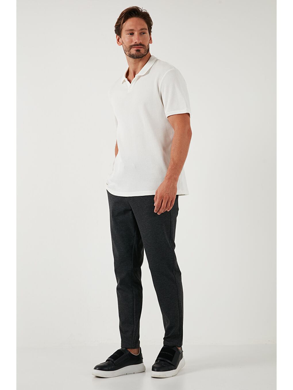 Buratti Antrasit Slim Fit Normal Bel Düz Paça Erkek Pantolon 6135549 - 1