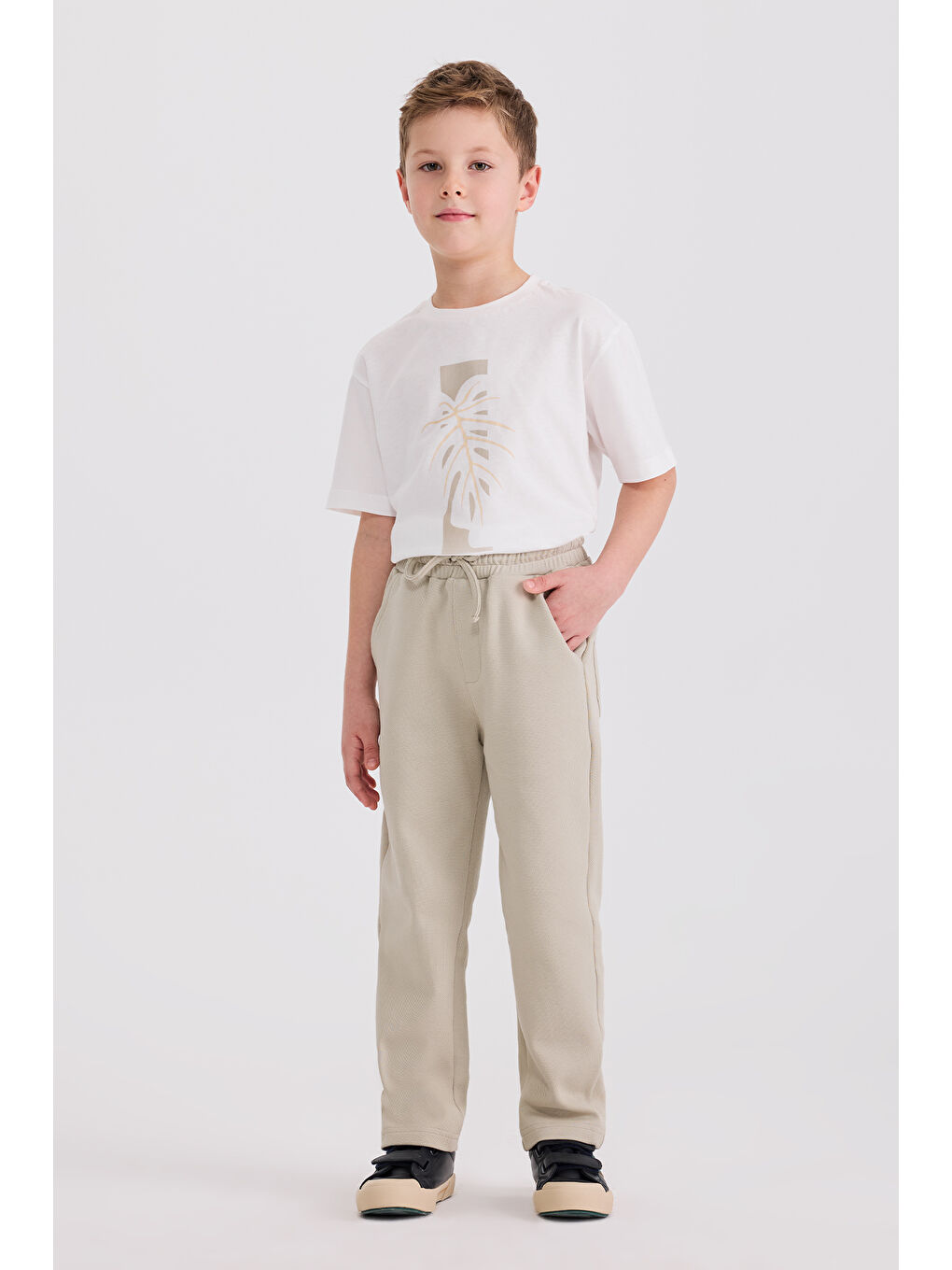 Erkek Çocuk Örme Açık Yeşil Pantolon-1