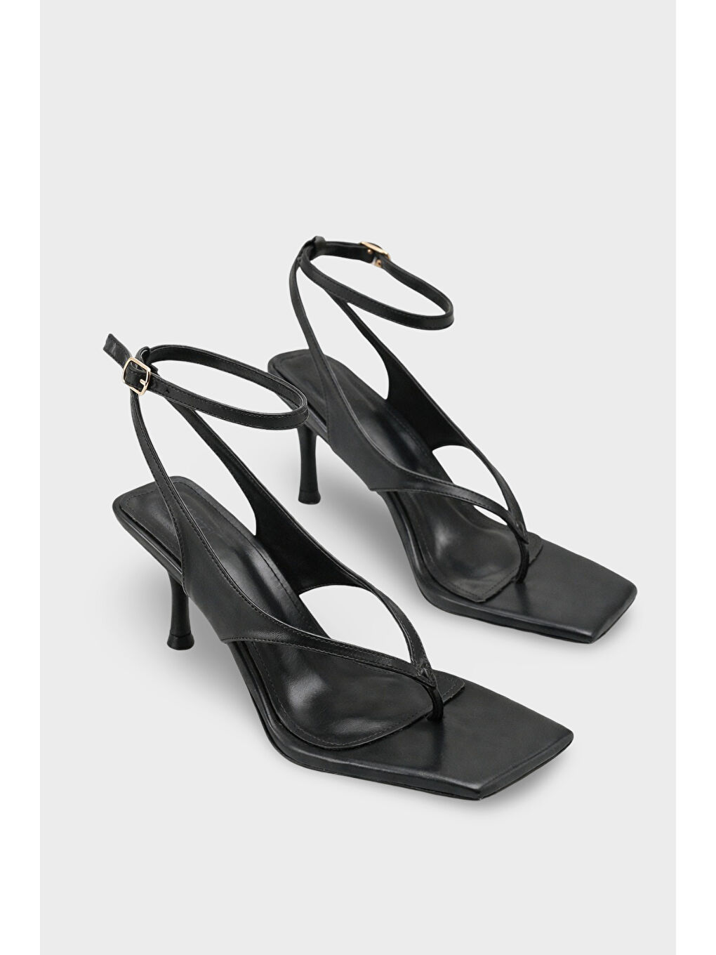 Siyah Suzie Kadın Parmak Arası Topuklu Ayakkabı-2