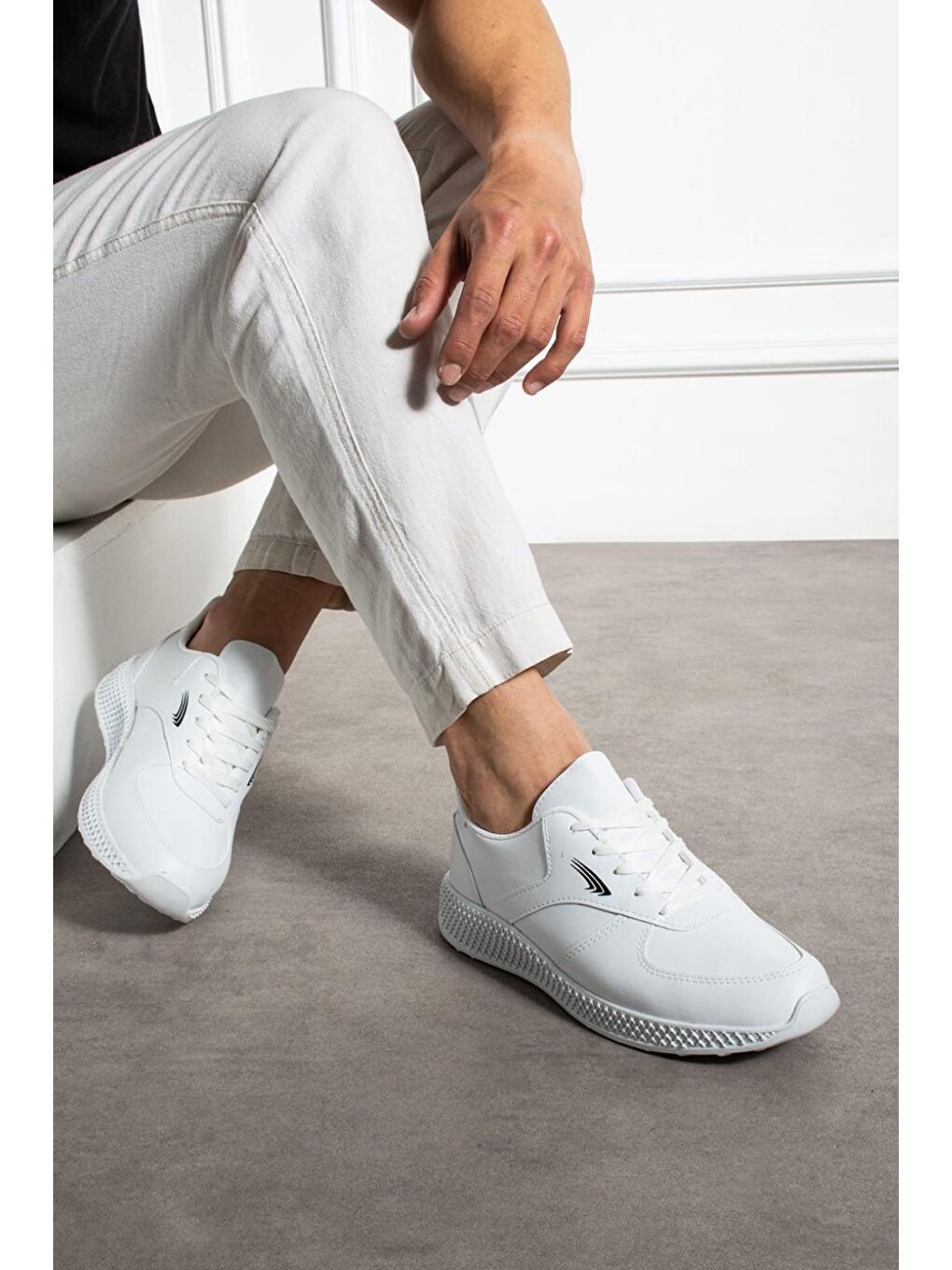 Beyaz Jacks Hafif Rahat Taban Erkek Sneaker